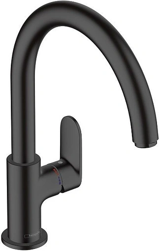 Смеситель для кухни Hansgrohe Vernis Blend M35 чёрный матовый 71870670