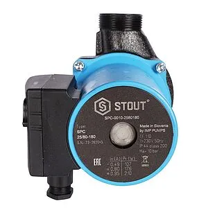 Насос циркуляционный Stout 25/80-180 SPC-0010-2580180 Насос циркуляционный Stout 25/80-180 SPC-0010-2580180, 2