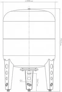 Гидроаккумулятор Джилекс В 80 «ХИТ» 8 бар 7109 Гидроаккумулятор Джилекс В 80 «ХИТ» 8 бар 7109, 2