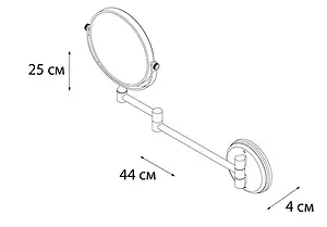 Косметическое зеркало Fixsen Hotel хром FX-31021, 3
