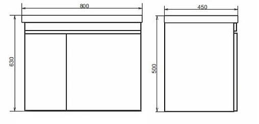 Тумба-умывальник подвесная Comforty Осло 80 бетон светлый 00-00000836CF