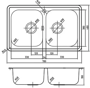 Мойка кухонная IDDIS Strit 78 хром STR78P2i77 Мойка кухонная IDDIS Strit 78 хром STR78P2i77, 2