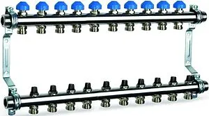 Группа коллекторная без расходомеров 10 отводов 1"н/н x ¾"ек Watts HKV 2010-VA 10012363 Группа коллекторная без расходомеров 10 отводов 1"н/н x ¾"ек Watts HKV 2010-VA 10012363, 1