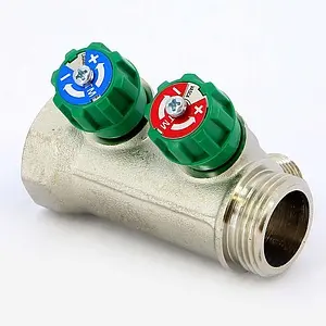 Коллектор регулирующий проходной 2 отвода 1"в/н x ½"к Tiemme RUBINO 1840007 Коллектор регулирующий проходной 2 отвода 1"в/н x ½"к Tiemme RUBINO 1840007, 4