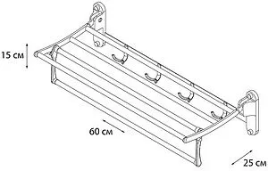 Полка для полотенец Grampus Space хром GR-101, 2