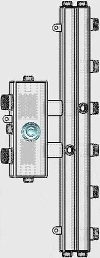 Распределительный коллектор 3 контура с гидрострелкой 1¼&quot;н x 1&quot;н Север-V3 1925012