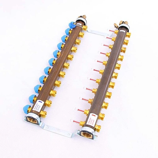 Группа коллекторная с расходомерами 11 отводов 1&quot;в/в x ¾&quot;ек Watts HKV/T 10004205