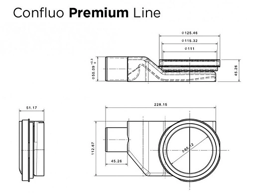Лоток душевой Set 650мм h=52мм 0.8л/сек Pestan Confluo Premium Line 650 13100004 Лоток душевой Set 650мм h=52мм 0.8л/сек Pestan Confluo Premium Line 650 13100004
