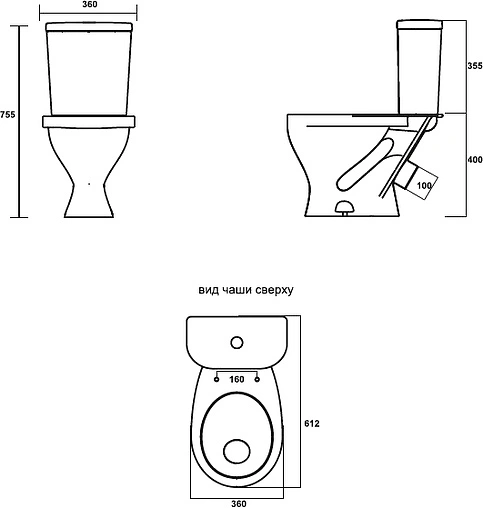 Унитаз-компакт Sanita Формат Комфорт белый FRTSACC01030713