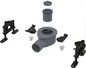 Сифон для лотка с регулируемыми ножками h=81мм 0.83л/сек AlcaPlast APZ-S9, 1