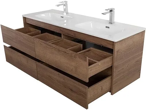 Тумба-умывальник подвесная BelBagno KRAFT 140 Rovere Tabacco KRAFT-1400-4C-SO-2-RT+BB1400-2-ETL