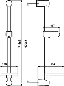Душевая штанга Vidima Fresh L хром BA219AA, 5
