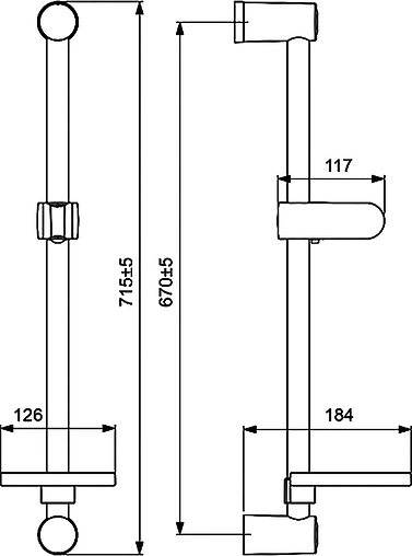Душевая штанга Vidima Fresh L хром BA219AA