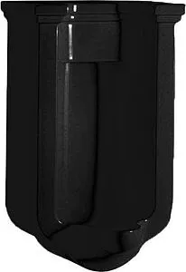 Писсуар со скрытым подводом воды Kerasan Waldorf черный 413004, 1