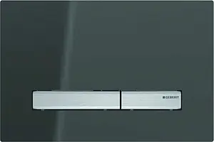 Клавиша смыва для унитаза Geberit Sigma 50 New 115.788.SD.2 кнопки/нерж. сталь, панель/зеркальное дымчатое cтекло Клавиша смыва для унитаза Geberit Sigma 50 New 115.788.SD.2 кнопки/нерж. сталь, панель/зеркальное дымчатое cтекло, 1