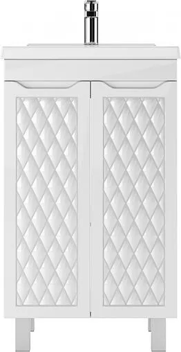 Тумба-умывальник напольная Домино 3D 50 белый D37002T+4627173210294