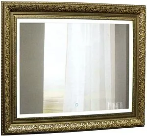Зеркало с подсветкой Continent Vintage Led 92x71 с подогревом бронза ЗЛП900, 1