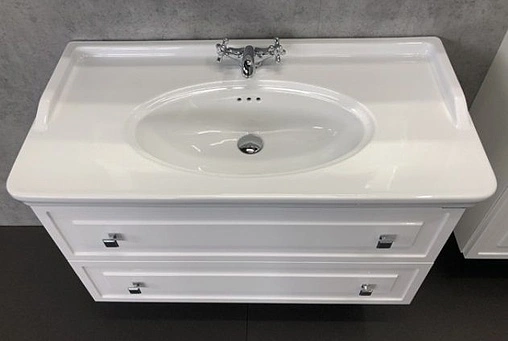 Тумба-умывальник подвесная Comforty Феррара 100 белый 00004148009CF