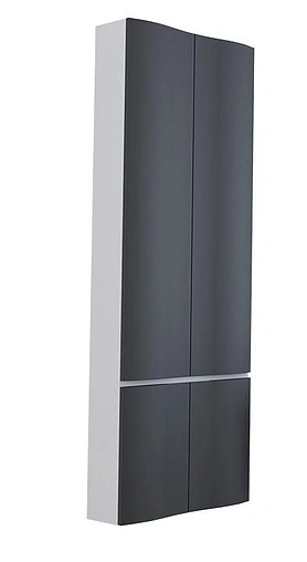 Шкаф-пенал подвесной двухстворчатый Aquaton Ондина 50 графит 1A175803ODG20