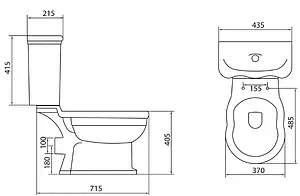 Бачок для унитаза BelBagno Boheme белый BB115T Бачок для унитаза BelBagno Boheme белый BB115T, 2