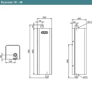 Котел электрический одноконтурный 48кВт Zota ECONOM 48 ZE3468421048 Котел электрический одноконтурный 48кВт Zota ECONOM 48 ZE3468421048, 2