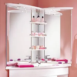 Зеркало с подсветкой Aquaton Лас-Вегас 100 R белый 1A0513K0LA01R, 3