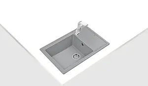 Мойка кухонная Teka Stone 60 S-TG 1B 1D серый металлик 115330028, 4