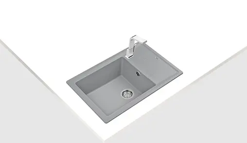 Мойка кухонная Teka Stone 60 S-TG 1B 1D серый металлик 115330028