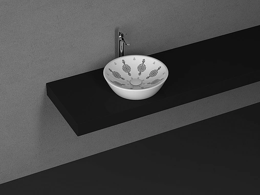 Раковина ISVEA IsveArte 45 белый/декор Patrizia 10SY66045SV-PTZ