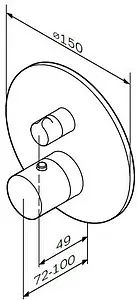 Термостат для 1 потребителя Am.Pm Like хром F8075600 Термостат для 1 потребителя Am.Pm Like хром F8075600, 2