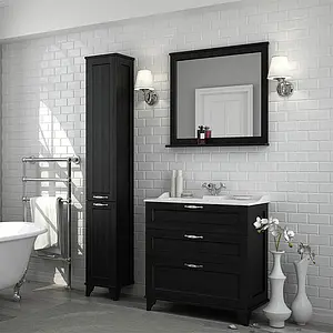 Тумба-умывальник напольная Aquaton Леон 80 H ясень чёрный 1A1878K0LBPT0, 3