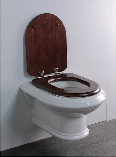 Крышка-сиденье для унитаза с микролифтом Cezares King Palace орех/хром CZR-T-163-W-S-CR