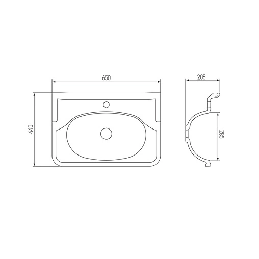 Раковина Aquaton Венеция 65 белый 1A706931VN010