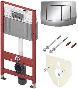 Инсталляция для подвесного унитаза Set 4 в 1 TECEbase kit 2.0 9400405 с кнопкой TECEambia хром, 1