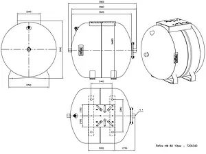 Гидроаккумулятор Reflex HW 80л 10 бар 7200340, 2