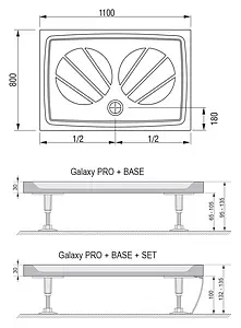 Поддон для душа Ravak Gigant Pro 110x80 XA03D401010, 3