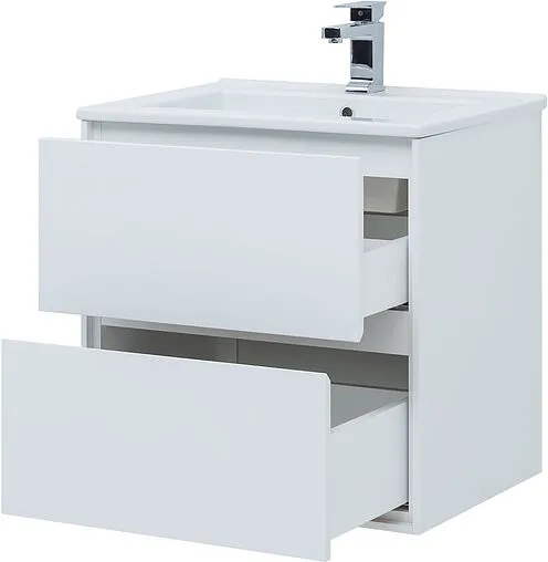 Тумба под умывальник подвесная Aquanet Милан 65 белый глянец 00339965