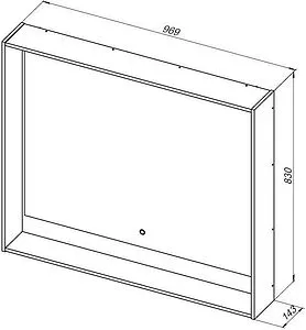 Зеркало с подсветкой Aquanet Милан 100 дуб рустикальный 00336401, 2
