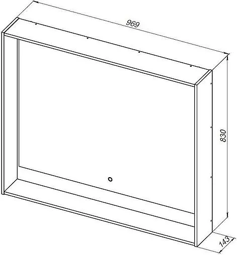 Зеркало с подсветкой Aquanet Милан 100 дуб рустикальный 00336401