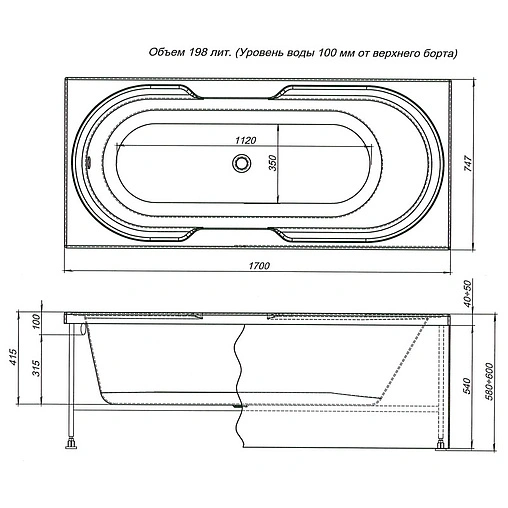 Панель для ванны фронтальная Aquanet Valencia 170 белый 00210297