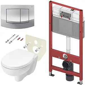 Комплект 6 в 1 TECE V04 9400405.WC1 с кнопкой TECEambia 9240226 хром глянцевый, 1