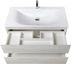 Тумба под умывальник подвесная Cezares Molveno 80 Legno Bianco MOLVENO-80-2C-SO-LB Тумба под умывальник подвесная Cezares Molveno 80 Legno Bianco MOLVENO-80-2C-SO-LB, 3