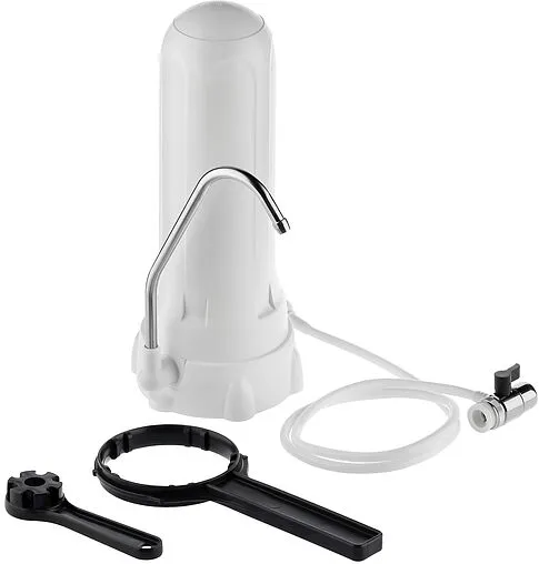 Водоочиститель стационарный настольный для жесткой воды Гейзер-1 УЖ Евро 68020 белый