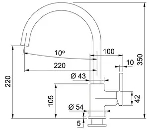 Смеситель для кухни Franke Lina хром 115.0626.018 Смеситель для кухни Franke Lina хром 115.0626.018, 2