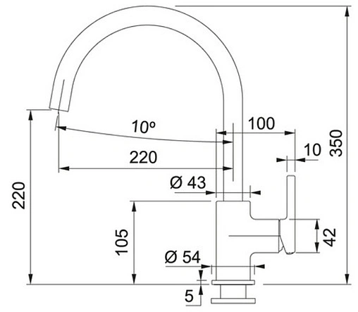 Смеситель для кухни Franke Lina хром 115.0626.018