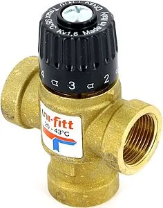 Трехходовой термостатический смесительный клапан ¾&quot; +20...+43°С Kvs 1.6 Uni-Fitt 350G0130, 5
