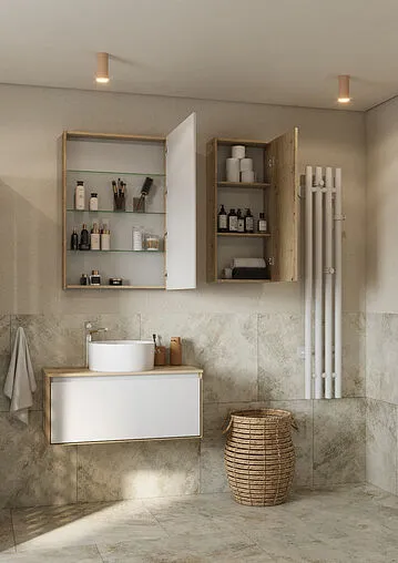 Шкаф-зеркало Aquaton Либерти 65 дуб эльвезия 1A279302LYC70