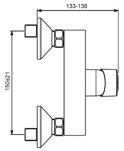 Смеситель для душа Vidima Hype хром BA398AA Смеситель для душа Vidima Hype хром BA398AA