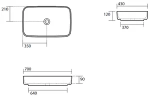 Раковина Kerasan Tribeca 70 белый матовый 460230 Раковина Kerasan Tribeca 70 белый матовый 460230, 2