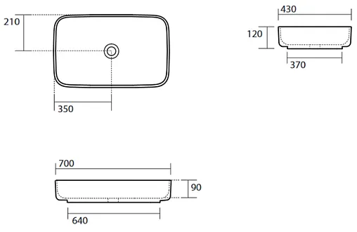 Раковина Kerasan Tribeca 70 белый матовый 460230